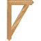 Ekena Millwork Traditional Arts & Crafts Rough Sawn Bracket, Western Red Cedar, 4"W x 24"D x 36"H BKT04X24X36TRA03RWR - alternate 3